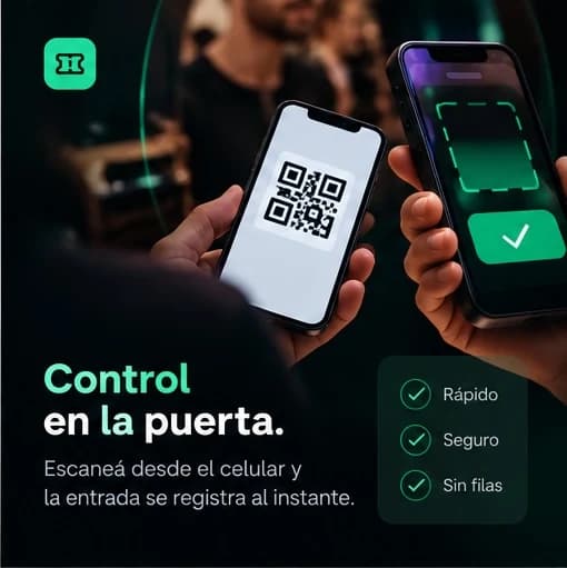Control de acceso escaneando un QR con el celular